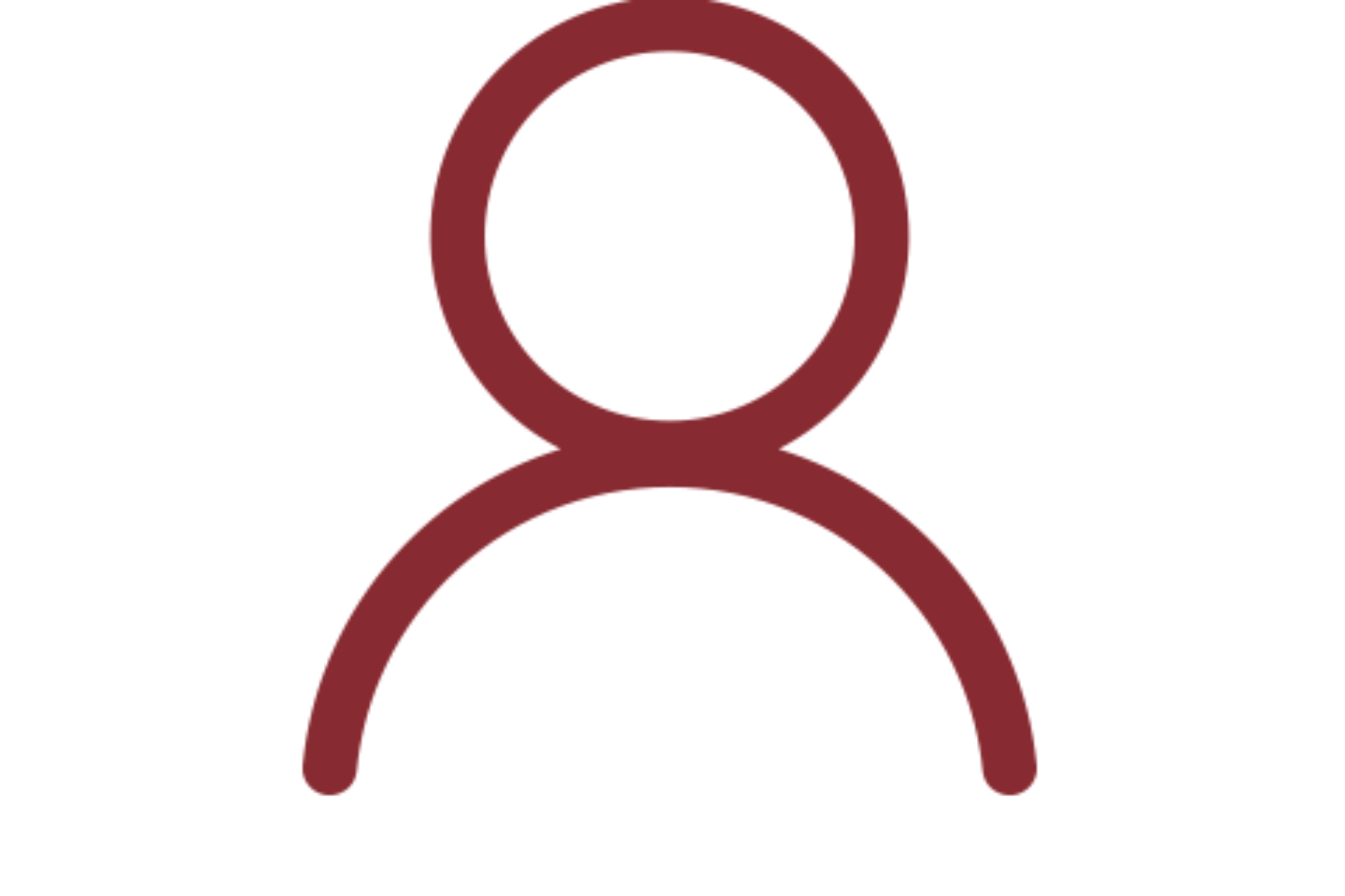 Kontakt Icon dunkelrot. Für den Fall, dass kein Bild der Person eingestellt werden soll oder kann.