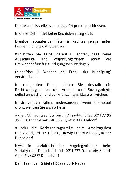 GS Schliessung