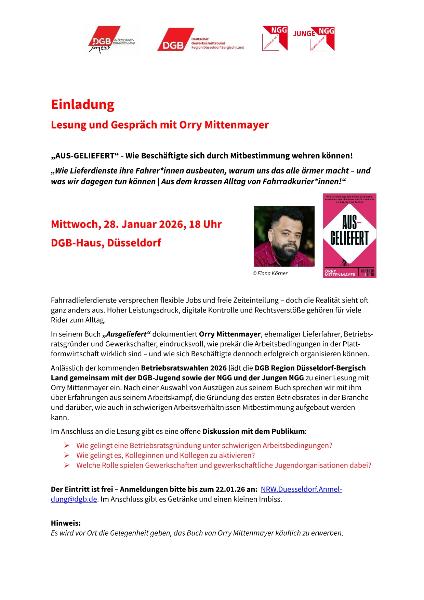 Lesung und Gespräch mit Orry Mittenmayer