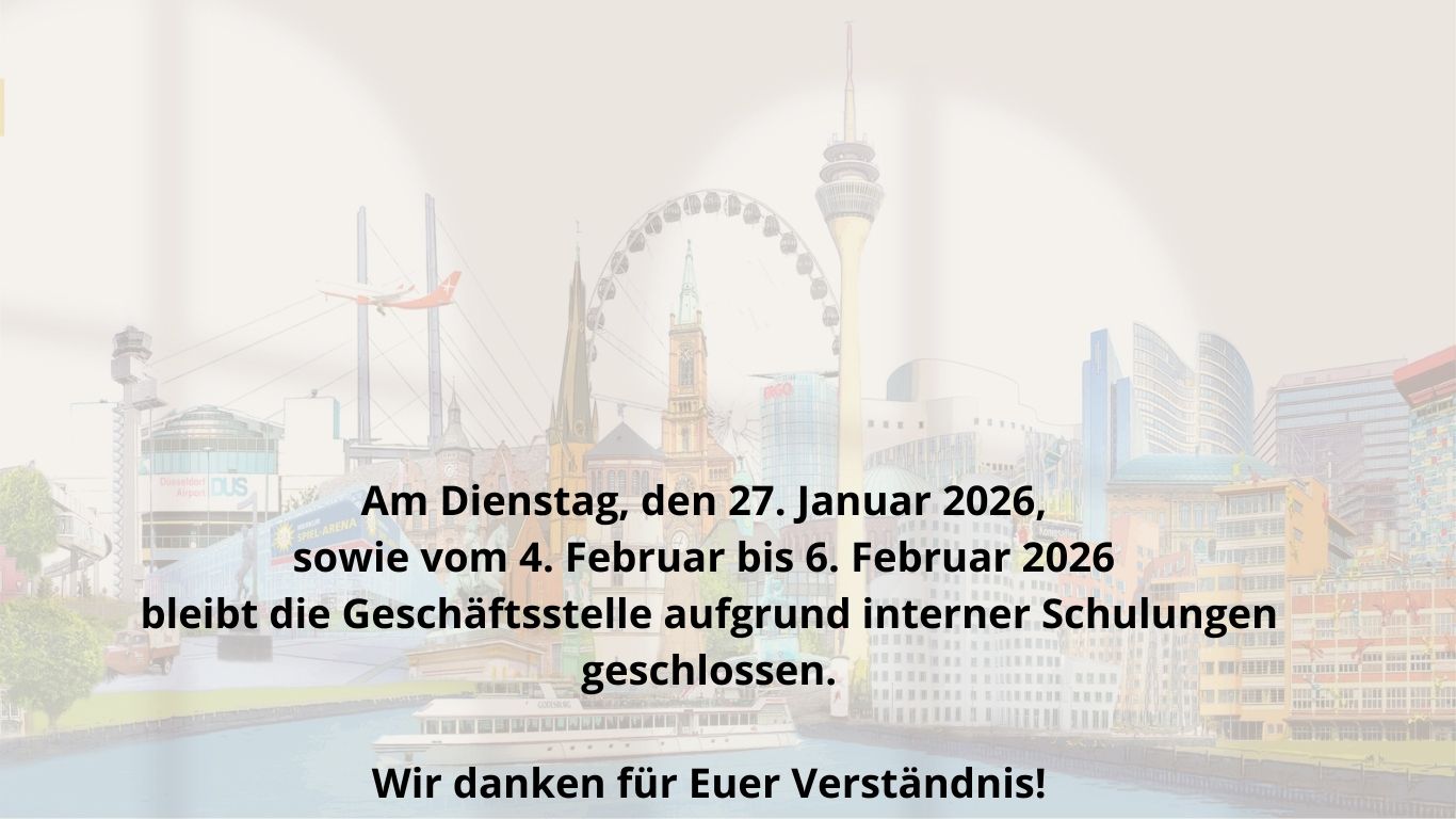 GS Schließung mit Datum